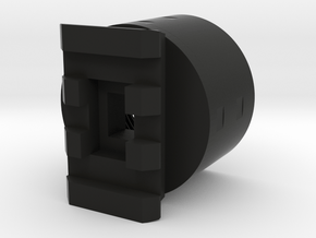 TeleScopix to AR15 Buffer Tube Adapter in Black Natural Versatile Plastic