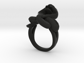 cobra commander ring in Black Natural Versatile Plastic: 8 / 56.75
