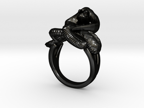 cobra commander ring in Matte Black Steel: 8 / 56.75