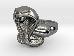 cobra commander ring in Polished Silver: 10 / 61.5