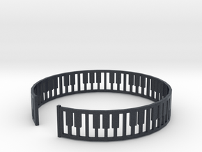 simple piano frame cuff in Black PA12: Medium