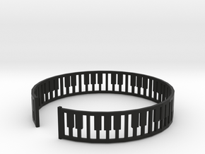 simple piano frame cuff in Black Natural Versatile Plastic: Medium