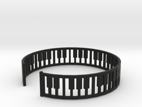 simple piano frame cuff in Black Natural Versatile Plastic: Small