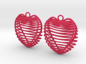 Heart cage in Pink Processed Versatile Plastic