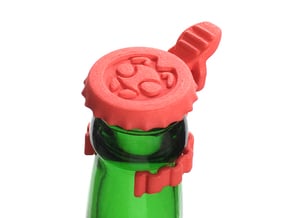 Beer Bottle Cover in Red Processed Versatile Plastic