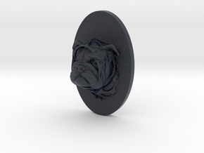 Bulldog Face + Half-Voronoi Mask (001) in Black PA12