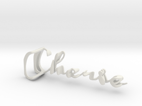 3dWordFlip: Cherie/James in White Natural Versatile Plastic