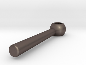 NGG16 smokebox door handle in Polished Bronzed-Silver Steel