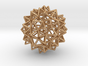 Stellated Rhombicosidodecahedron 2" in Natural Bronze
