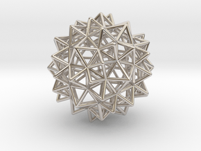 Stellated Rhombicosidodecahedron 2" in Platinum