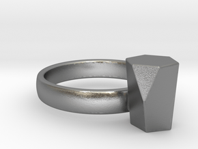 Scutoid Packing Ring  in Natural Silver: 4 / 46.5