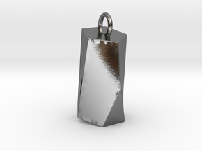 Scutoid Pendant - Version 2 (hollow) in Polished Silver