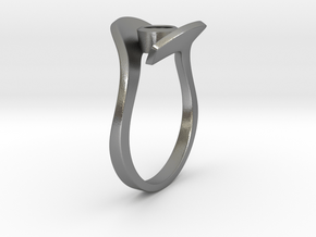 Calla ring with bezel setting - size 6.5 in Natural Silver