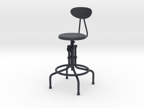 Miniature Isaac Counter Stool - The Furnish in Black PA12: 1:12