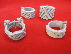 Ring set 2   Weave-Six   Cross-Rings   Holistic-Ri in White Natural Versatile Plastic