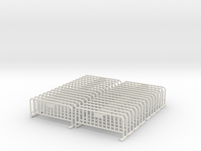 Barrier 01 (portable fence). Scale HO (1:87).  in White Natural Versatile Plastic