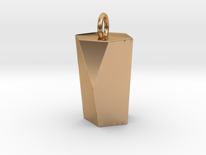 Scutoid Pendant - Version 1 (hollow) in Polished Bronze
