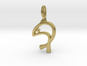 Fisherman's Ichthys Pendant - Christian Jewelry in Natural Brass