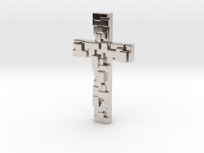 Modernist Cross Pendant - Christian Jewelry in Platinum