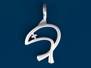 Fisherman's Ichthys Pendant - Christian Jewelry in Polished Silver