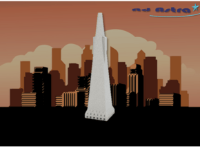 Transamerica Pyramid - San Francisco (1:4000) in White Natural Versatile Plastic