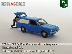 SET Bedford Chevanne with delivery man (N 1:160) in Smooth Fine Detail Plastic