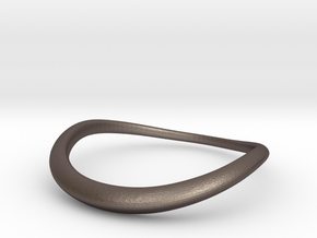 Wave Ring in Polished Bronzed-Silver Steel