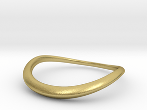 Wave Ring in Natural Brass