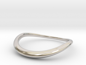 Wave Ring in Rhodium Plated Brass
