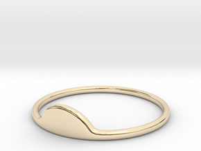 Half-Moon Ring in 14k Gold Plated Brass
