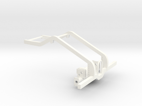 Rear chassis 1/12 frame scratch in White Processed Versatile Plastic