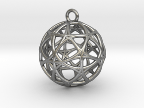 Earth 13D  Matter Alpha Pendant in Natural Silver