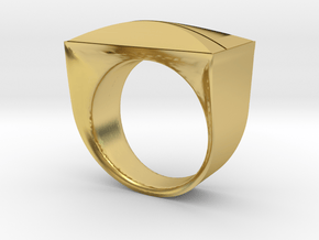 Above and Below Ring in Polished Brass