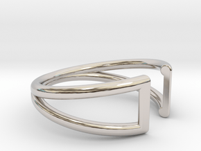 Sliver Ring in Rhodium Plated Brass: 5.25 / 49.625