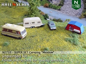 SUPER SET Camping Meadow (N 1:160) in Tan Fine Detail Plastic