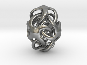 Octa Egg - 25mm in Natural Silver