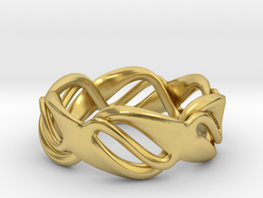 Rezonance Ring - 18mm  in Polished Brass