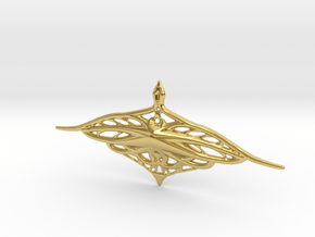 Organia - Breast Pendant in Polished Brass