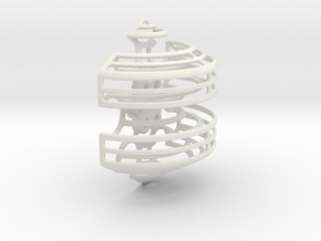 Wireframe Astrolabicon // Side A in White Natural Versatile Plastic