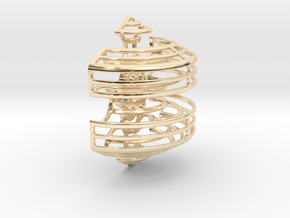 Wireframe Astrolabicon // Side A in 14K Yellow Gold