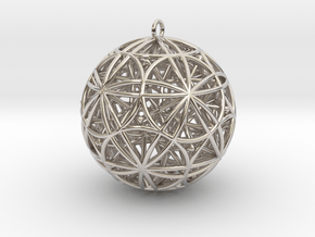 Stellated Rhombicosidodecahedron 2" Pendant in Platinum