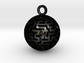Labyrinth π³ in Matte Black Steel