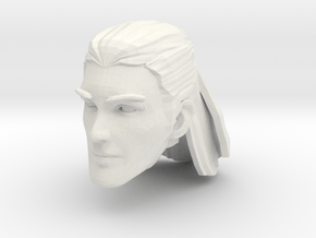 head 4 medium long hair in White Natural Versatile Plastic