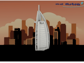 Burj Al Arab - Dubai (1:4000) in White Natural Versatile Plastic
