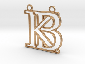 Monogram with initials B&K in Natural Bronze