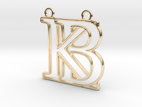 Monogram with initials B&K in 14K Yellow Gold