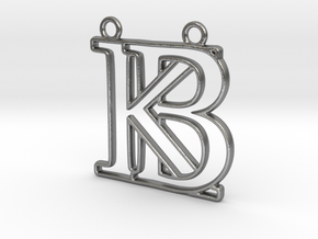 Monogram with initials B&K in Natural Silver