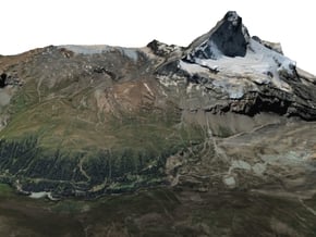 Matterhorn / Monte Cervino Map: 8.5"x11" (21x27 cm in Full Color Sandstone