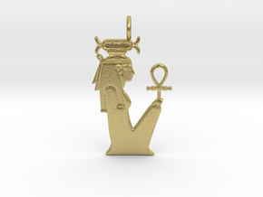 Neith / Nit amulet (four ladies version) in Natural Brass