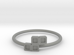 Block Puzzle Ring (Type-S) in Gray PA12